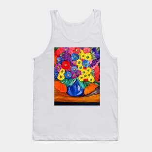 Bright and colorful abstract flowers Tank Top